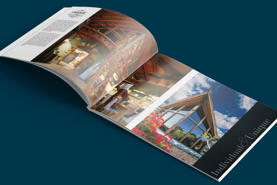 inside spread design for property brochure graphic design and print aylesbury